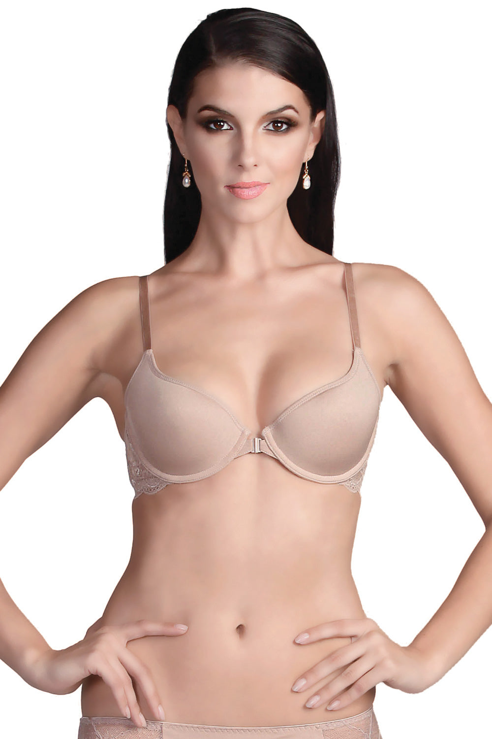 Affinitas Nicole Racerback Contour Bra - European Nude - source image 14442