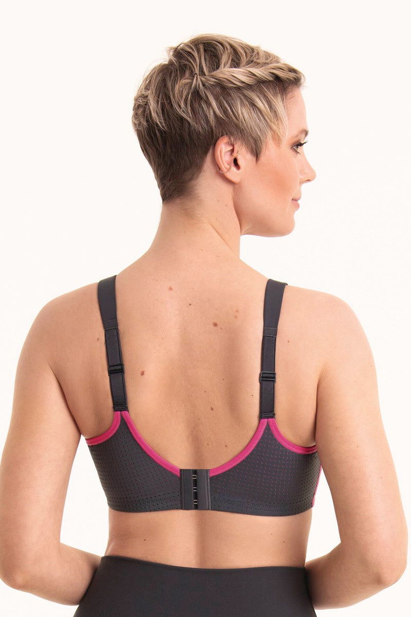 Anita Active Performance WireX Sports Bra with Underwire - Anthrazit/Pink - source image 71372