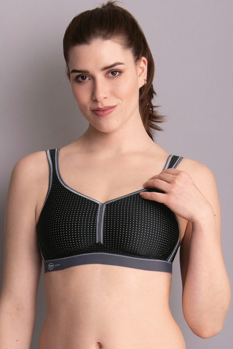 Anita Active Performance Maximum Support Sports Bra - Black Anthracite - source image 55747
