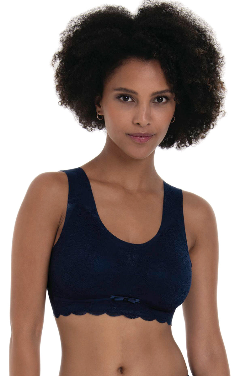 Anita Rosa Faia Essentials Lace Bralette with Cups - Maritime Blue - source image 64366
