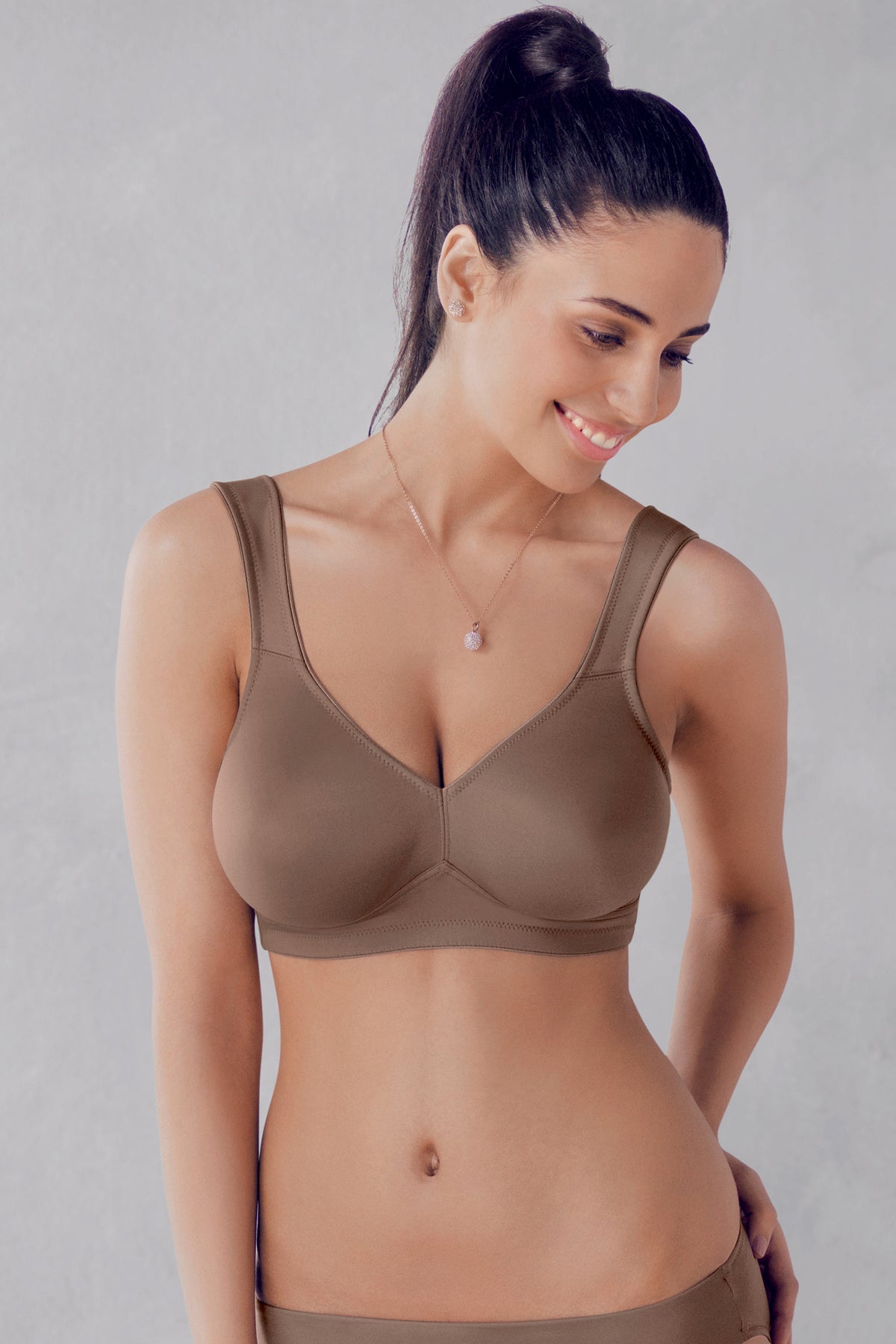 Anita Rosa Faia Twin Soft Bra - Deep Taupe - source image 24873