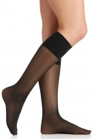 Berkshire Comfy Cuff Sheer Graduated Compression Trouser Socks - Black - source image 59430