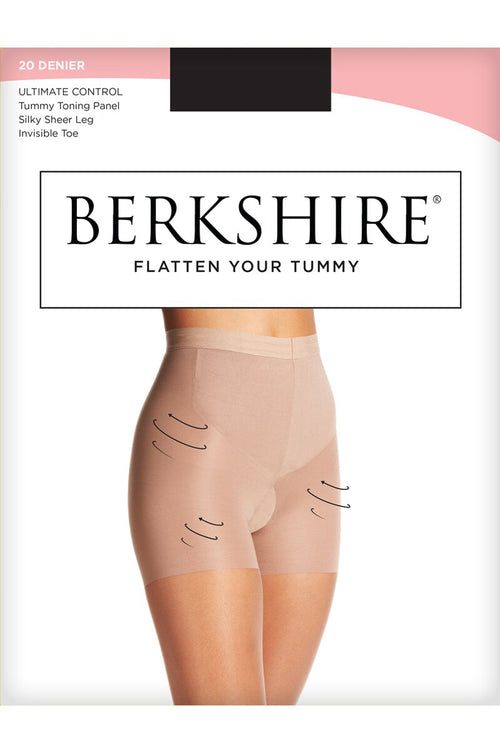 Berkshire Flat Tummy Silky Sheer Shaper Pantyhose - Fantasy Black - source image 44244