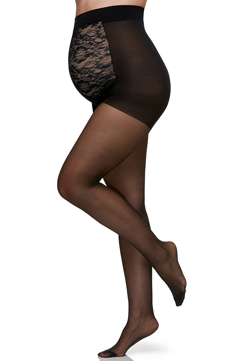 Berkshire Maternity Light Support Pantyhose - Reinforced Toe - Black - source image 59865
