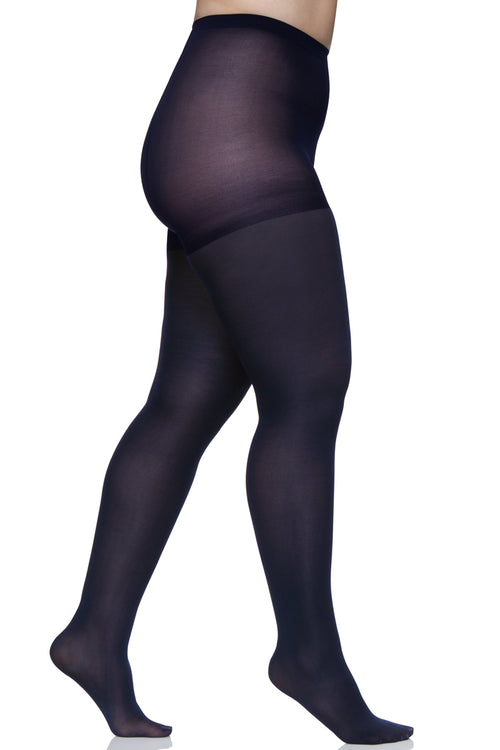 Berkshire Queen Microfiber Matte Opaque Control Top Tights - Navy - source image 59231