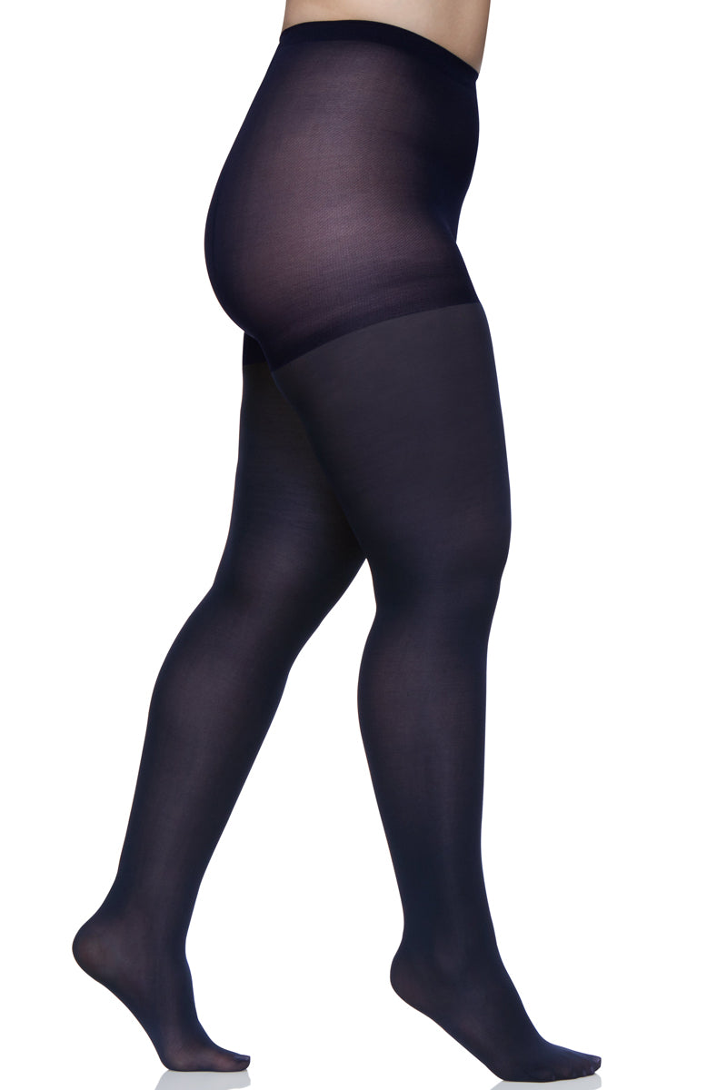 Berkshire Queen Microfiber Matte Opaque Control Top Tights - Navy - source image 59231