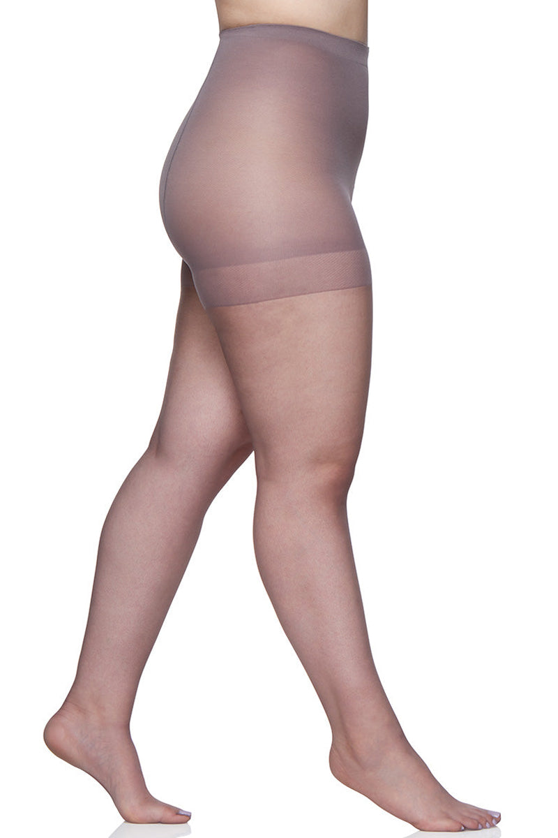 Berkshire Queen Pantyhose Ultra Sheer & Shimmer Control Top Sandalfoot - Nu Grey - source image 59831