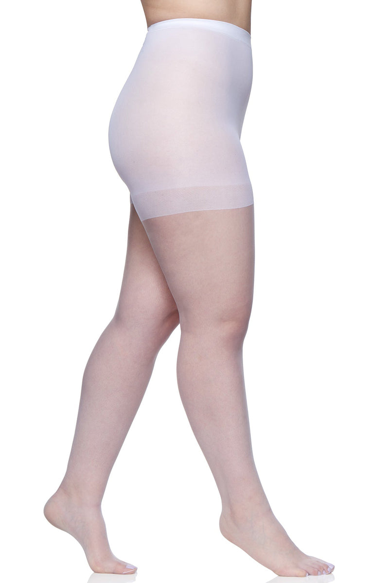 Berkshire Queen Pantyhose Ultra Sheer & Shimmer Control Top Sandalfoot - White - source image 59829