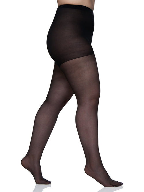 Berkshire Queen Silky Sheer Support Pantyhose - Sandalfoot - Fantasy Black - source image 14305