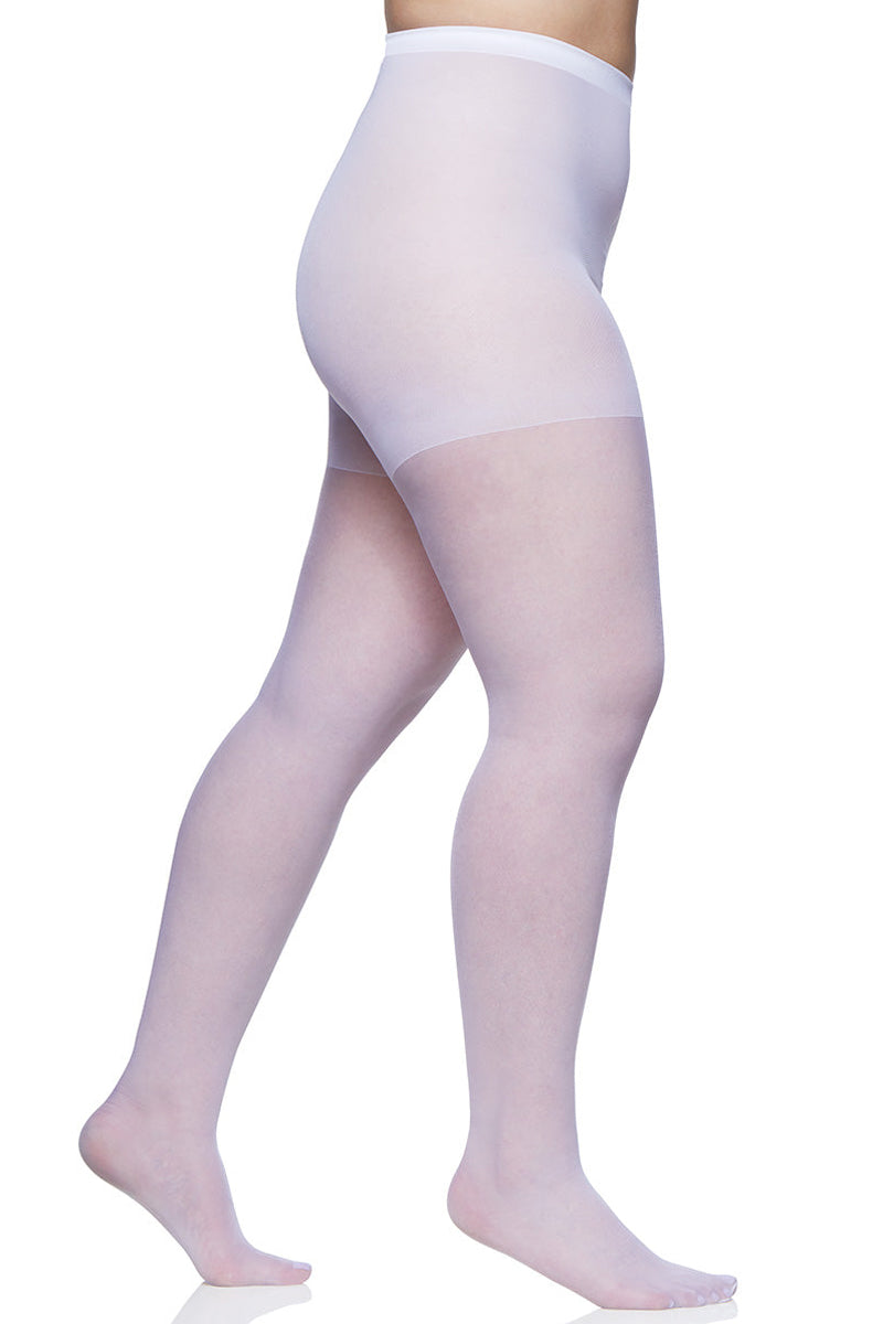 Berkshire Queen Silky Sheer Support Pantyhose - Sandalfoot - White - source image 59749