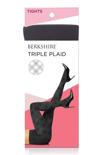 Berkshire Triple Plaid Tights with Non-Control Top and Reinforced Toe
