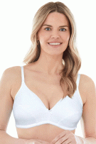 Bestform Cotton Wireless Bra with Lightly Lined Cups - 2 Pack - White - source image 72767