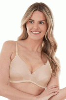 Bestform Cotton Wireless Bra with Lightly Lined Cups - Nude - source image 72765