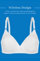 Bestform Patterned Wireless Cotton Bra with Light Padding