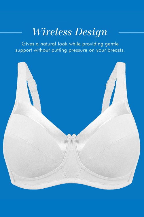 Bestform Satin Trim Wireless Cotton Bra with Unlined Cups - Product - source image 54916