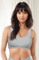Bestform Tank Style Sport Bra - 3 Pack - White/Heather Gray/Black - source image 72776