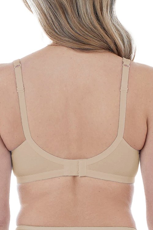 Bestform Unlined Cotton Stretch T-Shirt Bra with Underwire - Sand - source image 65383