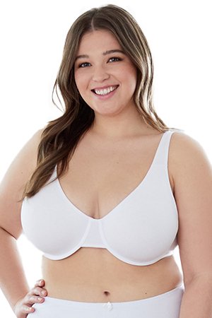 Bestform Unlined Cotton Stretch T-Shirt Bra with Underwire - White - source image 54646