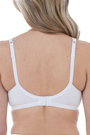 Bestform Unlined Cotton Stretch T-Shirt Bra with Underwire - White - source image 54647