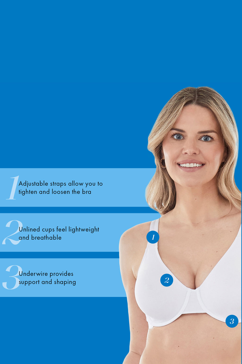Bestform Unlined Cotton Stretch T-Shirt Bra with Underwire