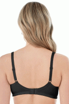Bestform Unlined Wireless Cotton Bra with Seamed Cups - Black - source image 72806