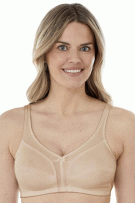 Bestform Unlined Wireless Cotton Bra with Seamed Cups - Nude - source image 72807