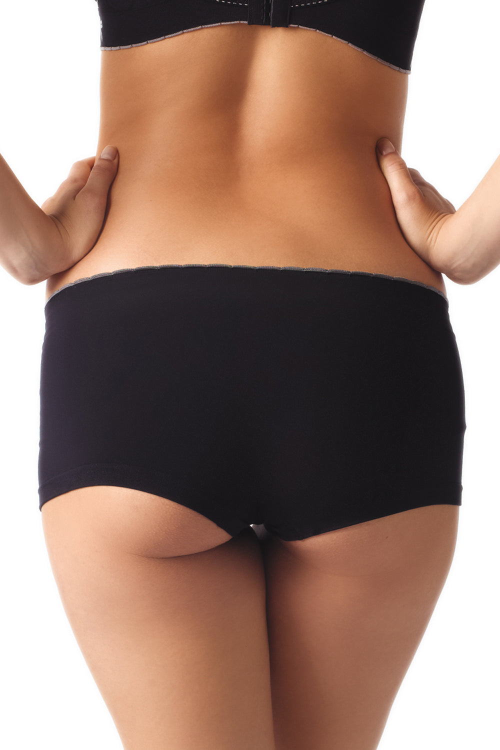 Cache Coeur Seamless Maternity Shorts Illusion - Black - source image 21248
