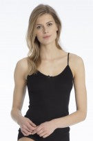 Calida Light Spaghetti Top - Black - source image 69300