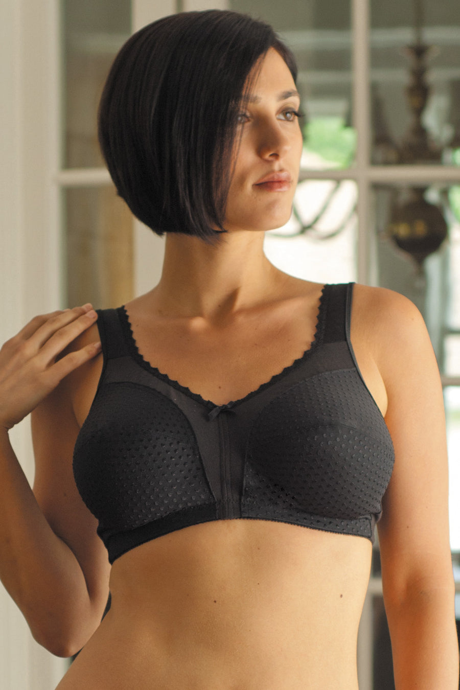 Carnival Cotton Lined Soft Cup Bra - Black - source image 9917