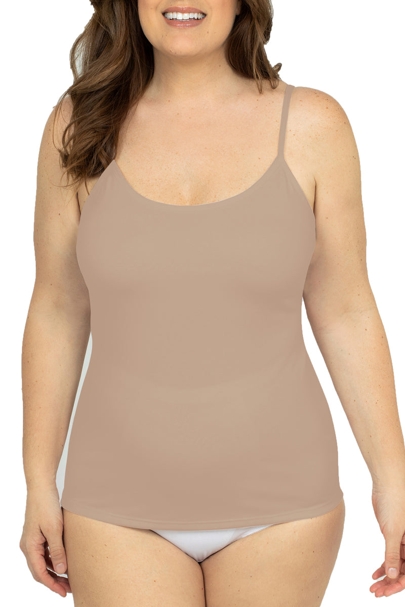 Cinema Shelf Bra Camisole Adjustable Straps - Nude - source image 54582