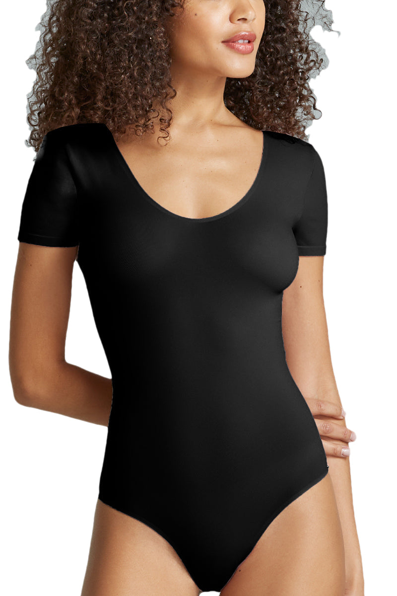 Commando Ballet Cap Sleeve Bodysuit - Black - source image 61333