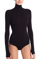 Commando Ballet Turtleneck Bodysuit Thong - Black - source image 39176