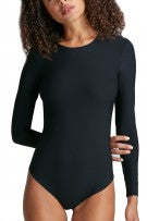 Commando Butter Long Sleeve Crewneck Bodysuit - Black - source image 58698
