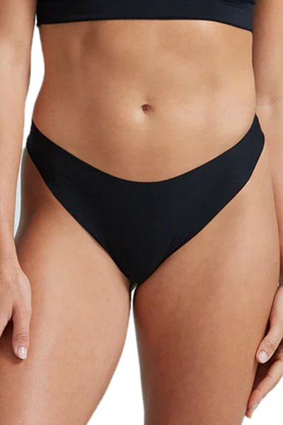 Commando Butter Mid-Rise Thong, 3-Pack - Black - source image 67396