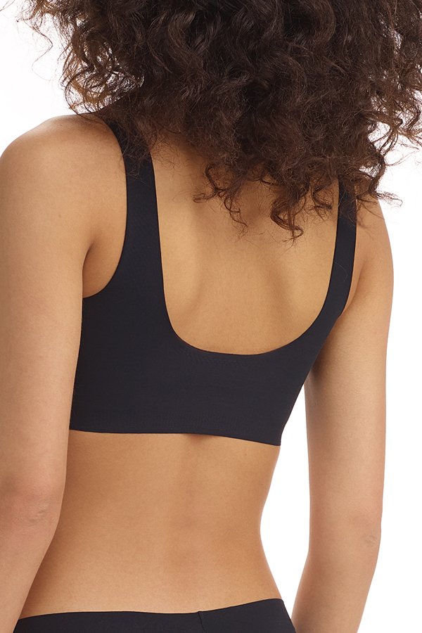 Commando Classic Comfy Scoop Neck Bralette - Black - source image 61088
