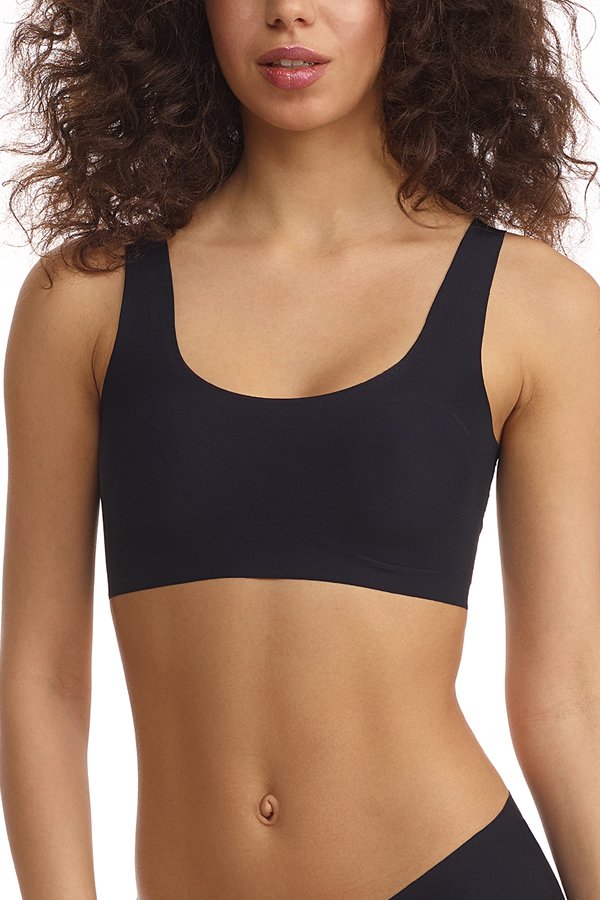 Commando Classic Comfy Scoop Neck Bralette - Black - source image 61087