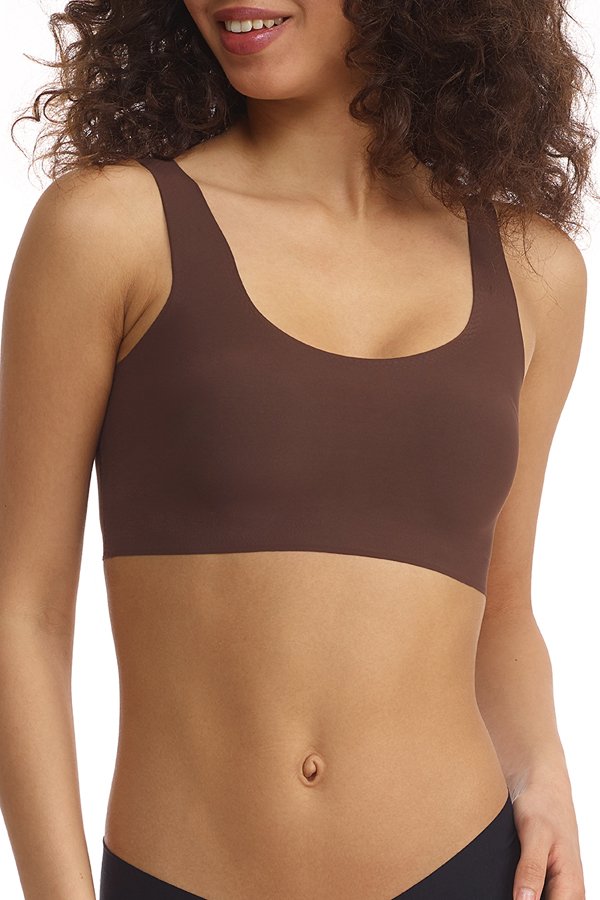 Commando Classic Comfy Scoop Neck Bralette - Mocha - source image 61093