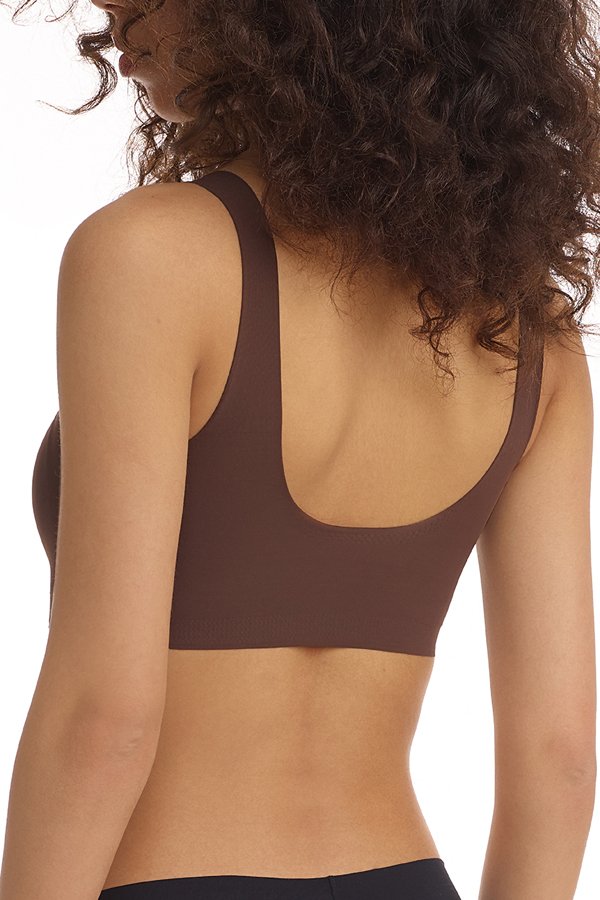 Commando Classic Comfy Scoop Neck Bralette - Mocha - source image 61094