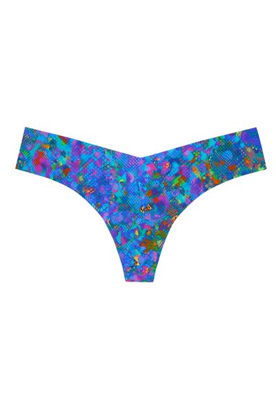 Commando Classic Print Thong Panty - Nile Blue - source image 59100