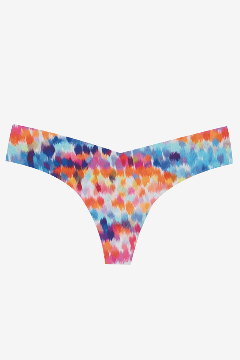 Commando Classic Print Thong Panty - Paint Dot Rainbow - source image 71234