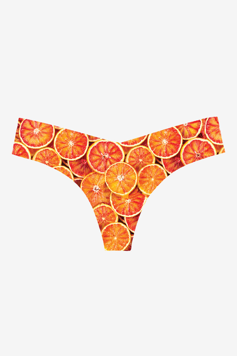 Commando Classic Print Thong Panty - Photo-Op Winter Citrus - source image 71241