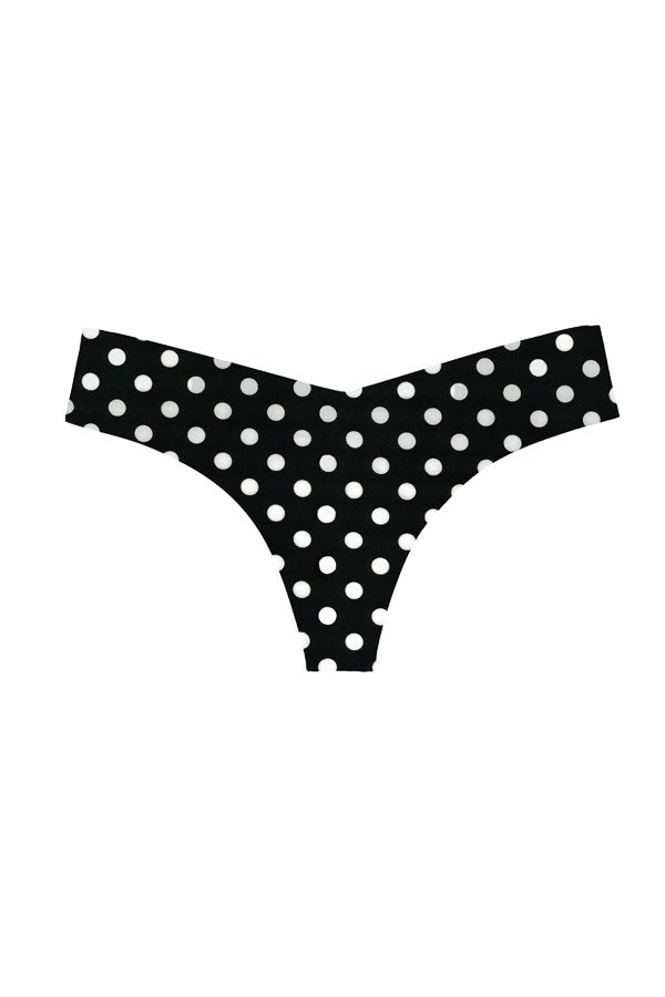 Commando Classic Print Thong Panty - Polka Dot - source image 59093