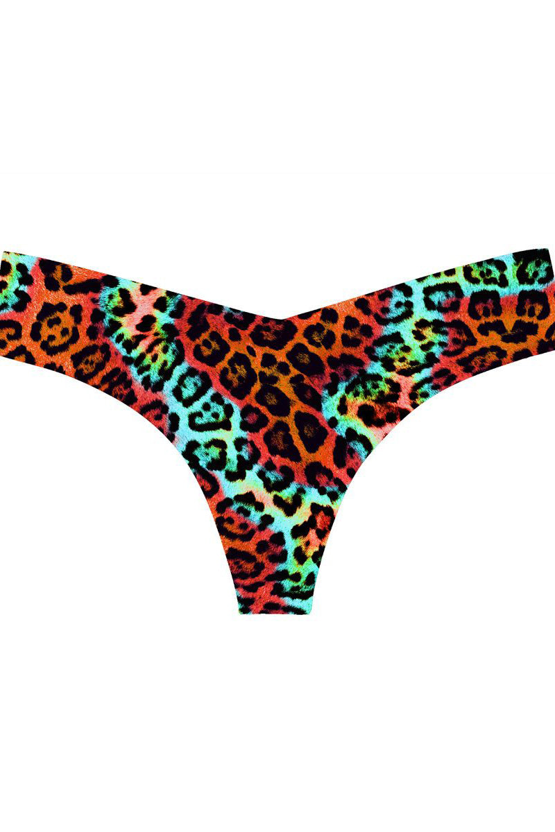Commando Classic Print Thong Panty - Rainbow Leopard - source image 71238