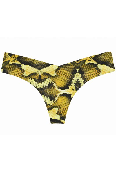Commando Classic Print Thong Panty - Snakeskin - source image 59102