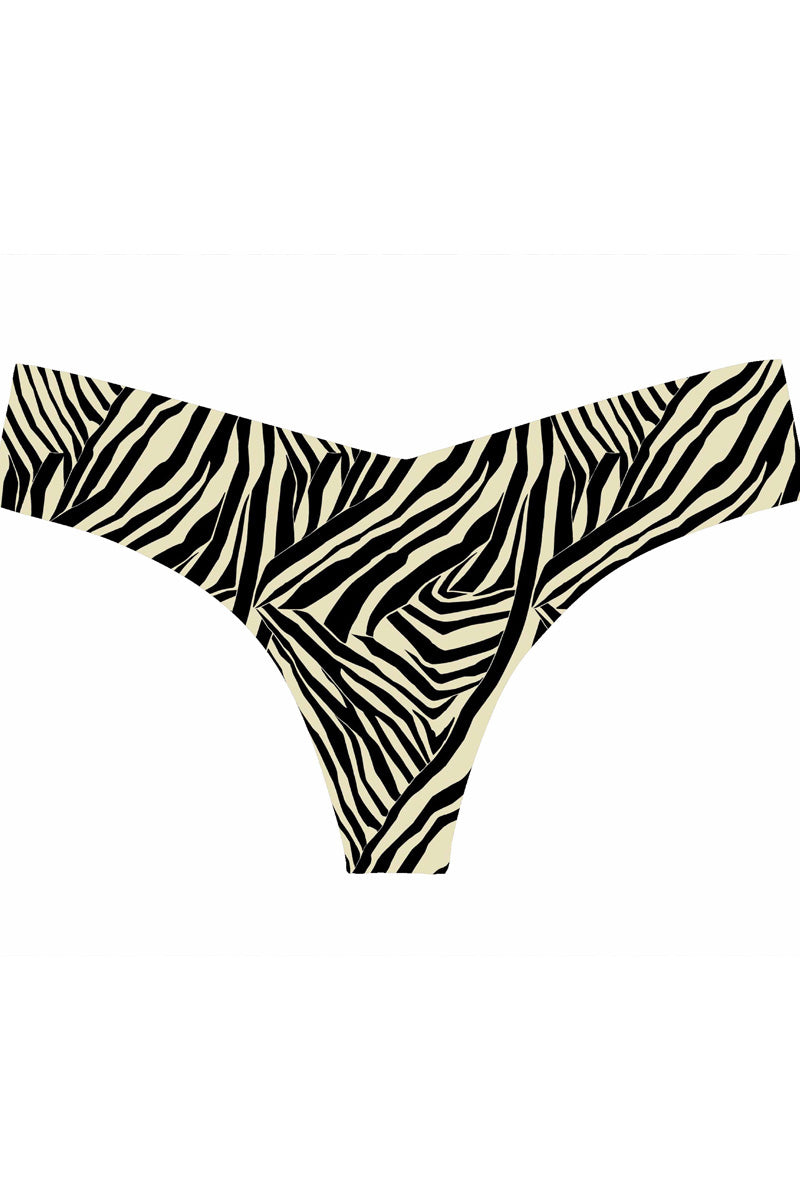 Commando Classic Print Thong Panty - Stripescape White - source image 71259