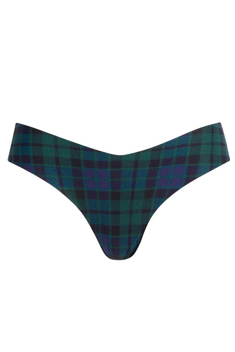 Commando Classic Print Thong Panty - Tartan Plaid - source image 70318
