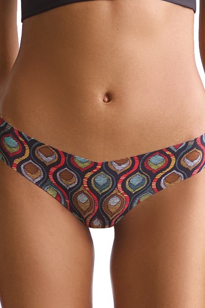 Commando Classic Print Thong Panty - Tribal Peacock - source image 59106