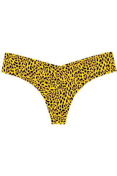 Commando Classic Print Thong Panty - Yellow Spots - source image 59107