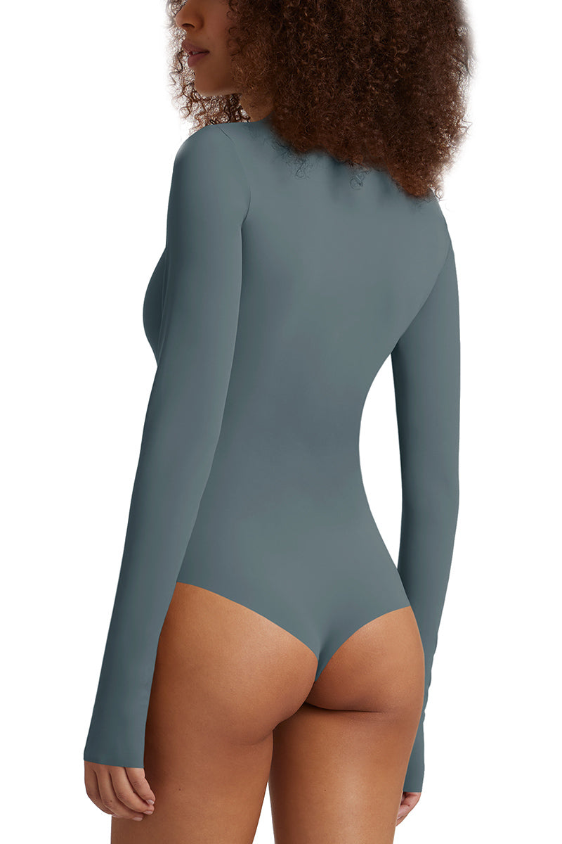 Commando Classic Print Turtleneck Bodysuit - Pure Grey - source image 67484