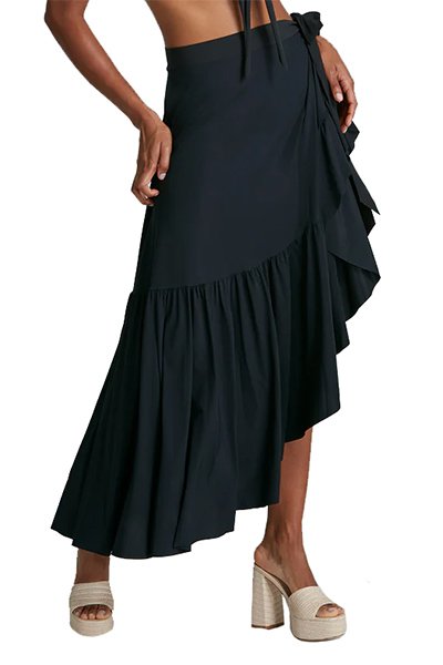 Commando Classic Rufle Wrap Cover Skirt - Black - source image 67666